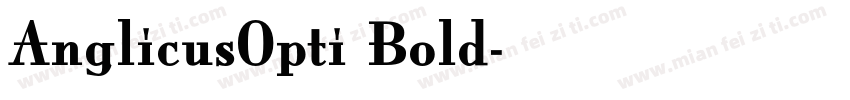 AnglicusOpti Bold字体转换